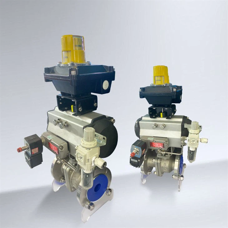 CF8 A351 Stainless Steel Pneumatic Ball Valve