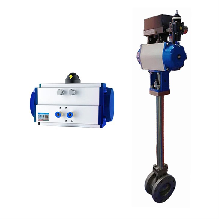 Pneumatic Extension Stem Flange Butterfly Valve