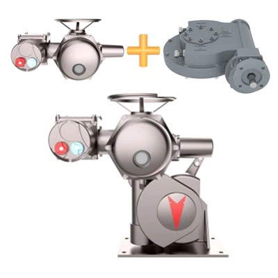 Поворотный электрический привод с редуктором и высоким крутящим моментом