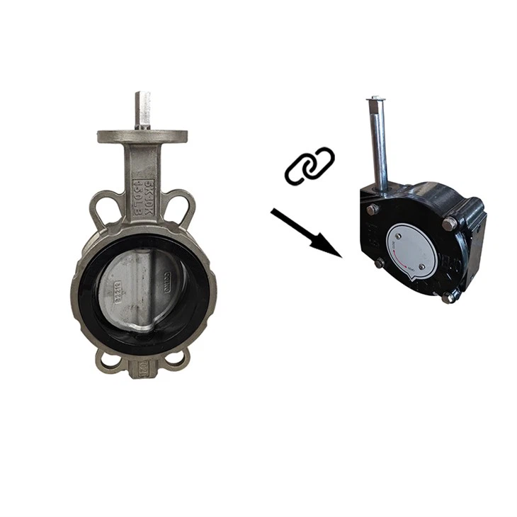 Turbine Rubber Seal Stainless Steel Butterfly Valve