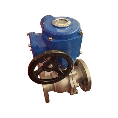 Электрический моторизованный шаровой кран с плавающим фланцем с жестким уплотнением